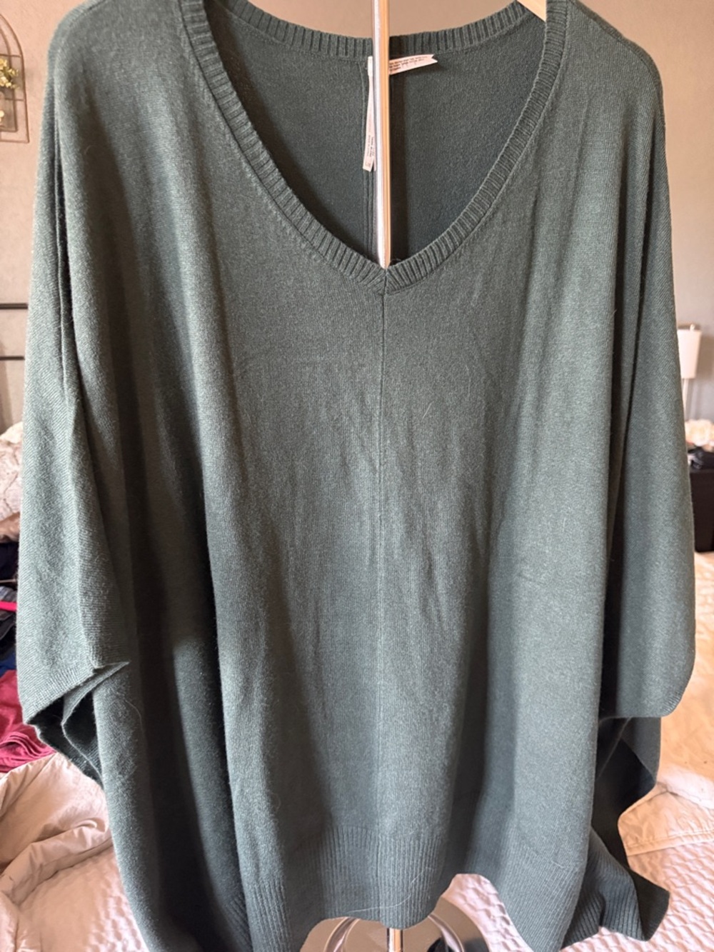 Soma Deep Teal V-Neck Sweater Poncho